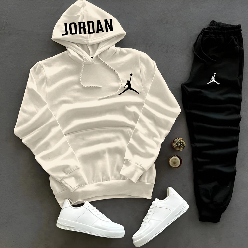 Stylish Jordan Printed Fleece Hoodie Trouser Set JHT 0002 womlifestyle